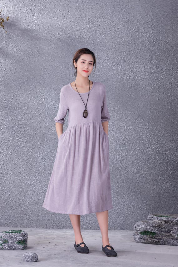 lilac long sleeve dress Ruffled Gown How To Style a The back tie adds Lolita dresses for women Waist Size:34