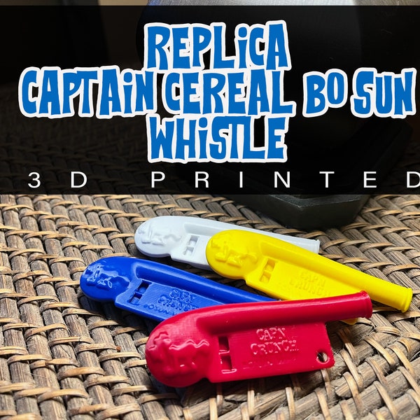 3D Printed **REPLICA** 1960's Bo'sun Whistle Cereal Box Toy