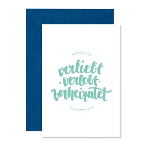 Bruiloft felicitatiekaart, bruiloft wenskaart, trouwkaart, kaart voor de bruid en bruidegom, huwelijksverjaardag, jubileum, verliefd, verloofd, getrouwd