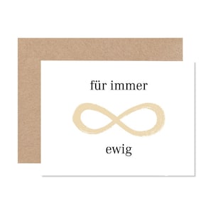 Bruiloft felicitatiekaart, bruiloft wenskaart, trouwkaart, kaart voor de bruid en bruidegom, trouwdag, jubileum, voor altijd en altijd