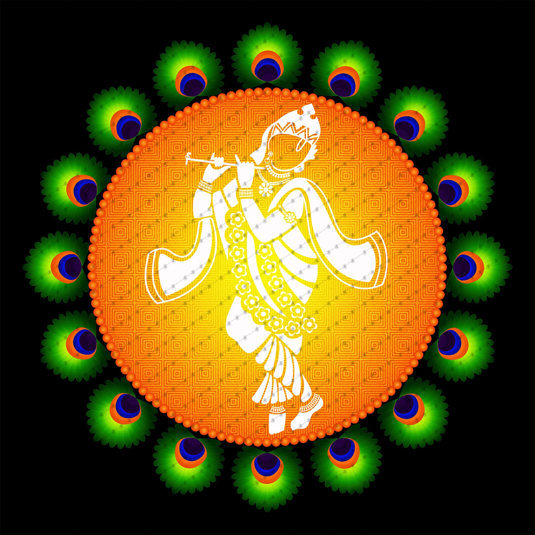 Lord Krishna Wall Art, Krishna Printable Art/ Krishna Art Print