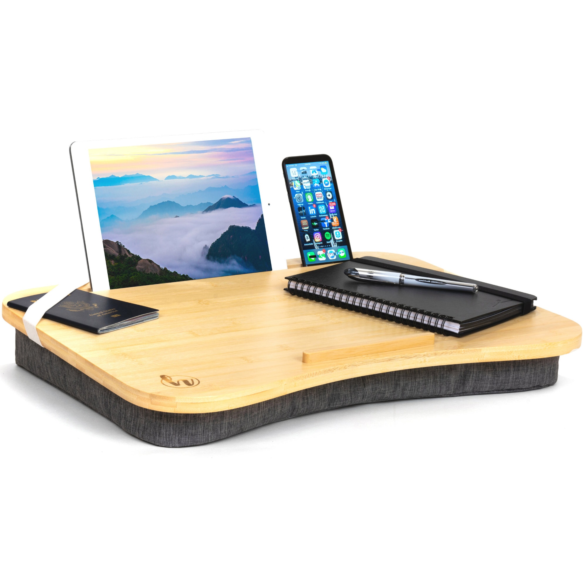 Premium Home Office Bamboo Lap Desk Fits 17 laptops Etsy