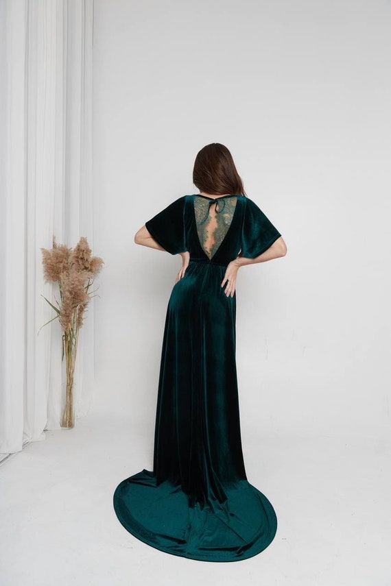 velvet boho dress