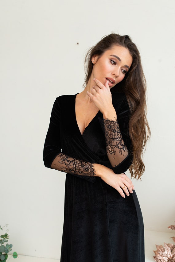dark teal lace dress