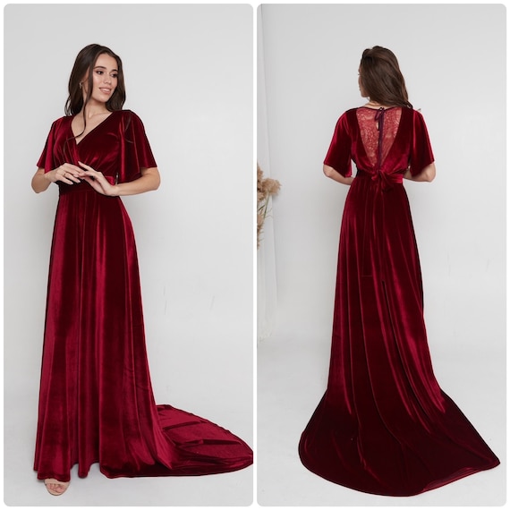 Via Velvet Gown - Burgundy | Fashion Nova, Dresses | Fashion Nova