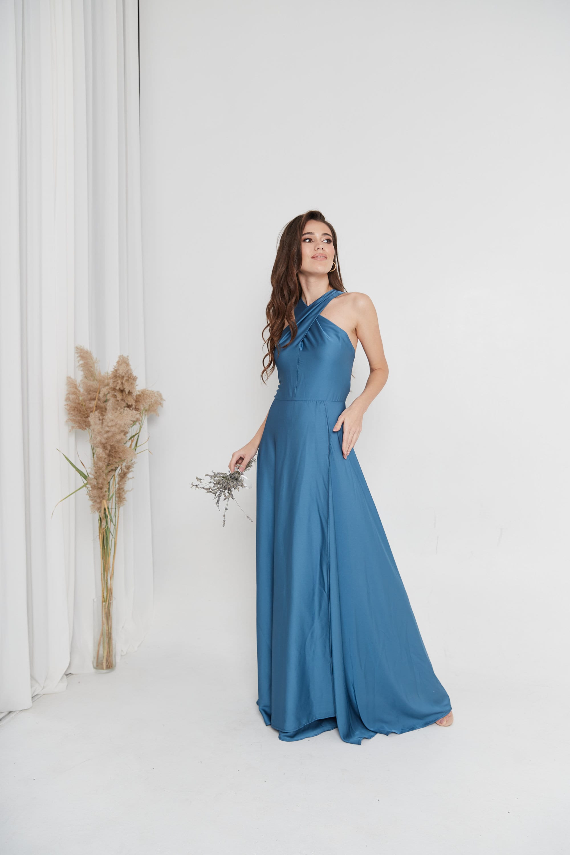 navy blue one shoulder dress Simkhai Cameron One Shoulder Mini Dress - Midnight main image 1