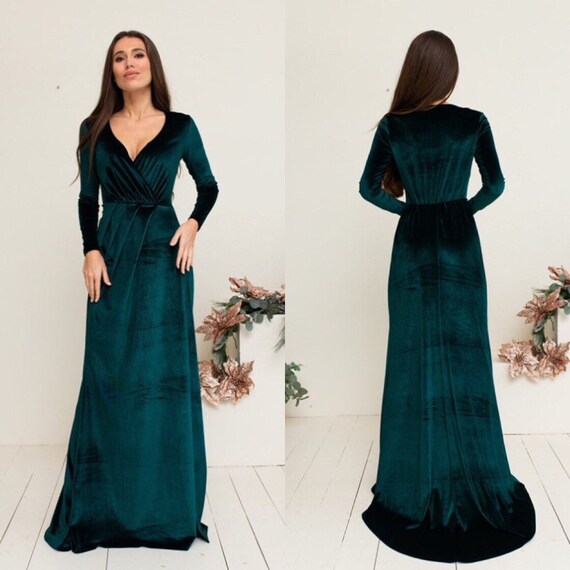 Dark green hotsell fitted dress