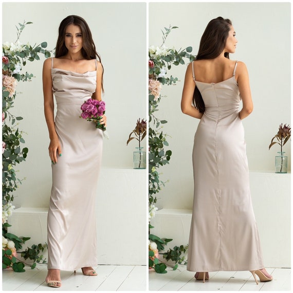 Cowl gown cheap