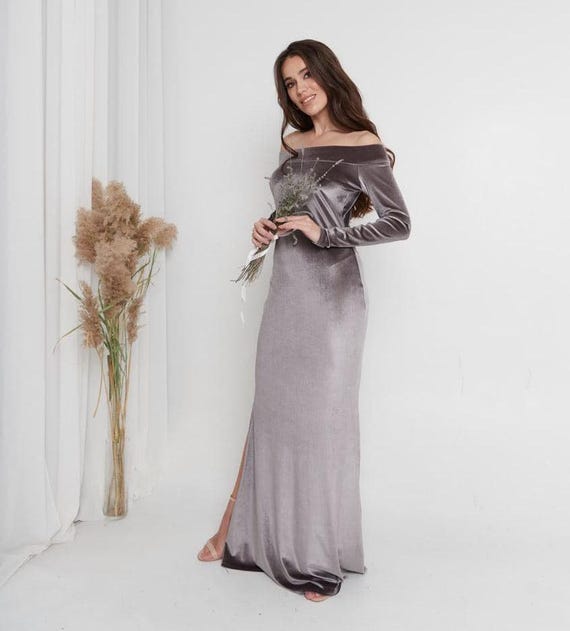 Long sleeve maxi dress prom deals