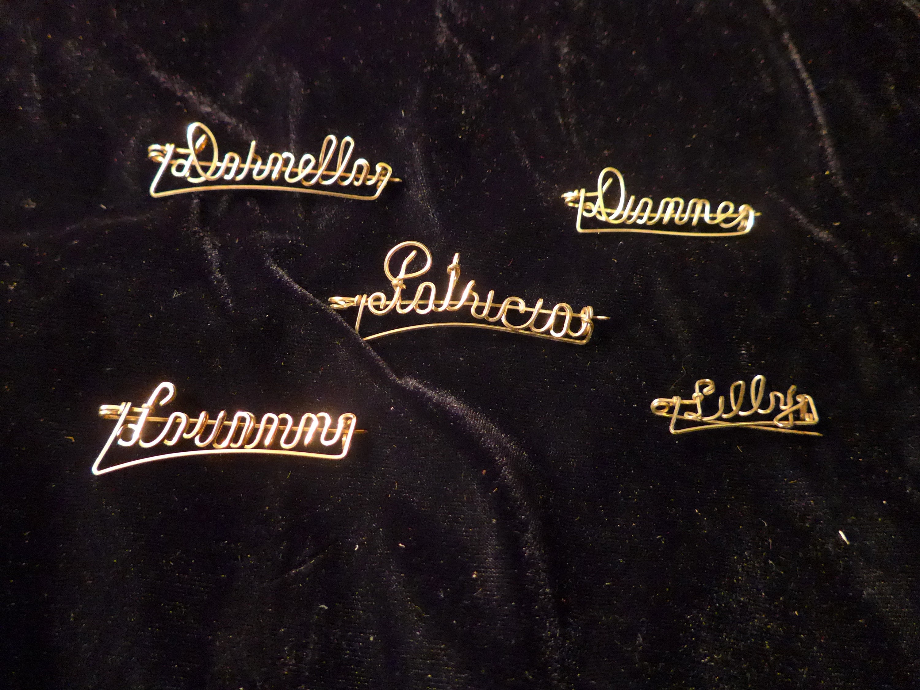 Antique 14kt. Gold Filled Name Pins Female and Male Etsy
