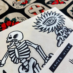 Blackwork A4 TATTOO FLASH SHEET Set | Traditional Flash | Tattoo Flash ...