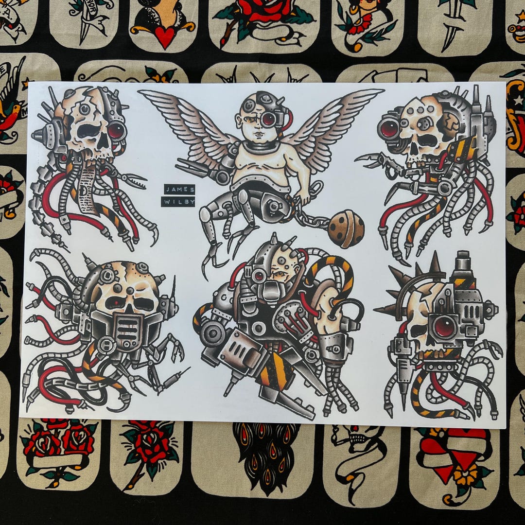 Warhammer 40K TATTOO FLASH SHEET Legion of the Damned - Etsy
