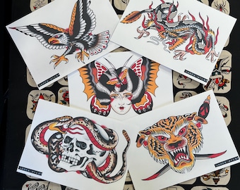 タトゥーデザイン　アートフレーム　トラディショナル　tattoo flash new flash for smalls or fillers ❤️💀🌸 隙間埋めや小さい