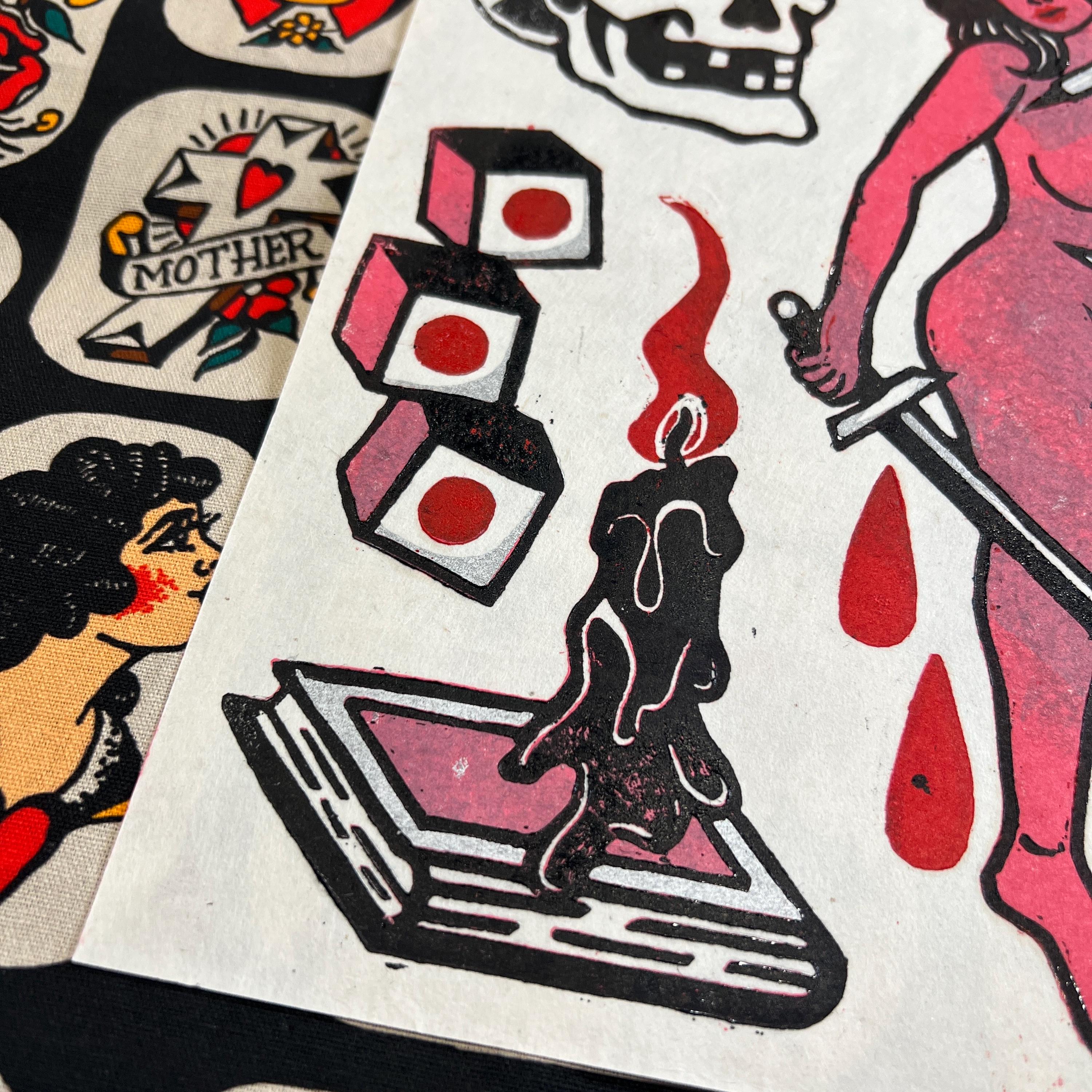 A4 TATTOO FLASH SHEET Lino | Traditional Flash | Tattoo Flash Print - Etsy