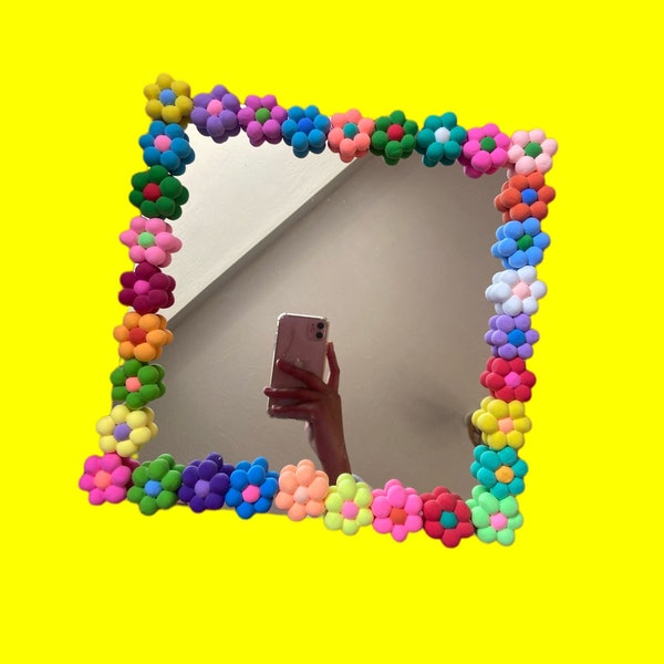 Flower Square Mirror 30x30cm