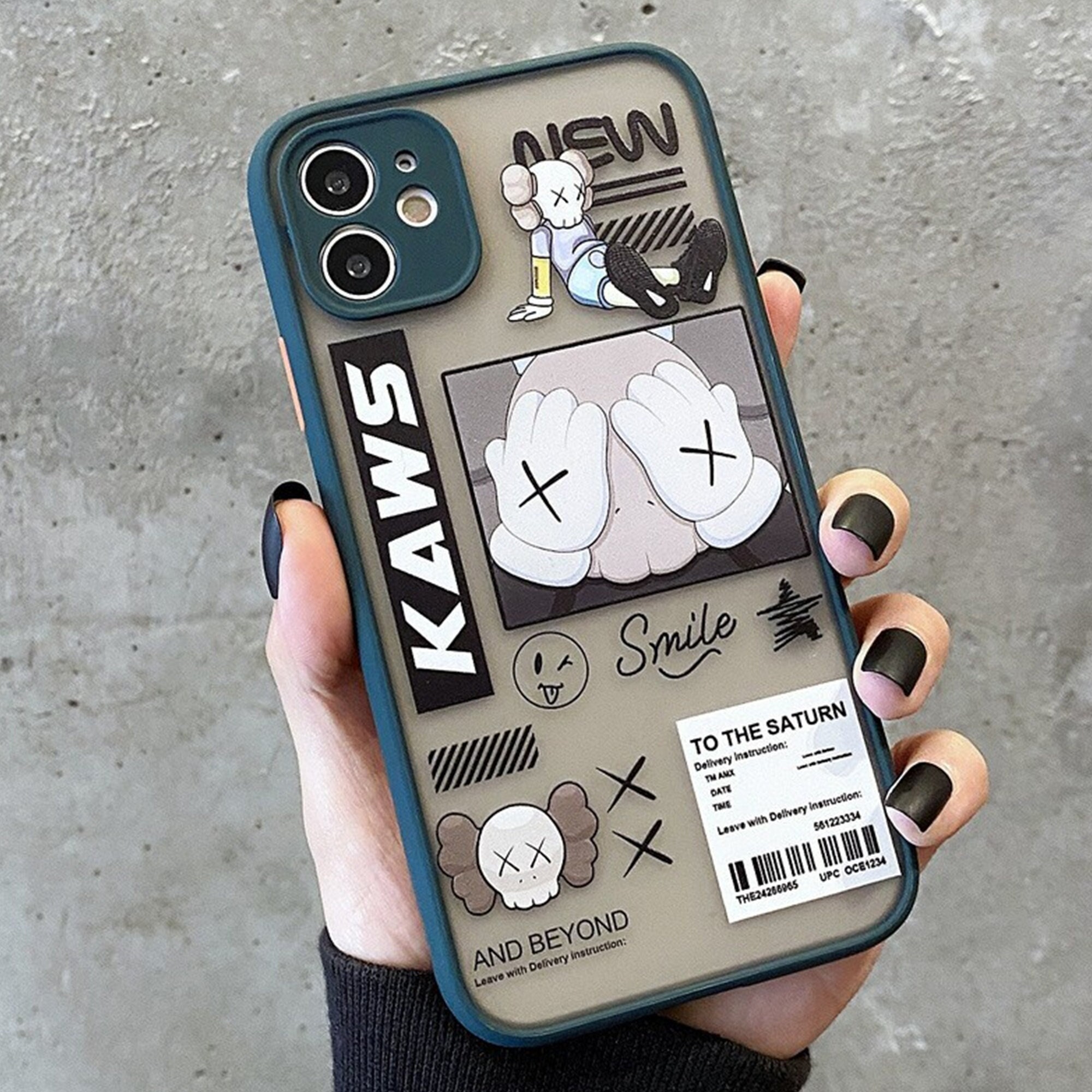 Splatter Art Blue KAWS  iPhone Series – mimaiart