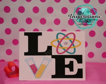 Science Love, Personalized Love Card for Anniversaries, Valentines, Just Because