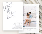Worth the Wait Save the Date, Customizable Invite, Modern Wedding Invitation, Digital Download