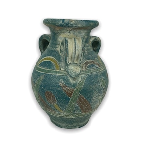 Greek Ceramic Vase Handmade and Hand Painted with the Traditional Methods 24cm/9.44inches / A Unique Piece