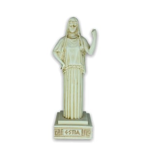 Hestia Greek Goddess of the Family,the Home and the State/Handmade Alabaster Statue/Cast Marble Sculpture 17cm-6.70inches