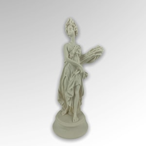 Demeter Greek Olympian Goddess of Harvest /Handmade and Hand painted Marble Cast Sculpture 25cm/9.84inches