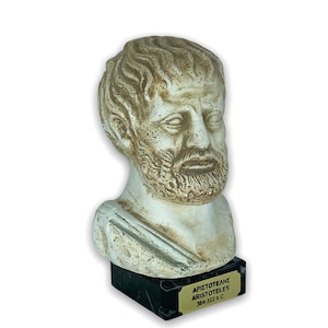 Aristotle Ancient Greek Philosopher / Handmade and Hand Painted Casting Stone Sculpture 14cm/5.51inches