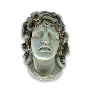 Medusa Ancient Greek Mythological Monstrous Gorgon Handmade And Hand painted Plaster Sculpture 16cm/6.29inches - Wall Hanging