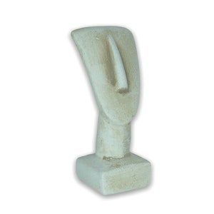 Cycladic Art Idol / Cycladic Head Bust / Handmade and Hand Painted Casting Stone Sculpture 13cm/5.11inches