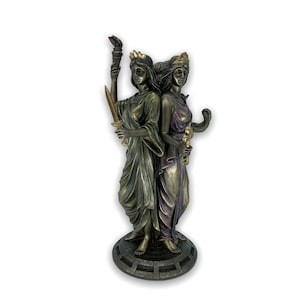 Hecate Ancient Greek Mythological Goddess Of Magic Sculpture Very Detailed Bronze Plated Statue Veronese Design 30cm/11.81inches