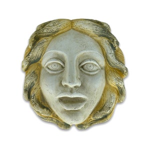 Medusa Ancient Greek Mythological Monstrous Gorgon Handmade And Hand painted Plaster Sculpture 14cm/5.51inches - Wall Hanging