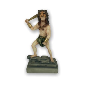 Hercules Greek Mythological Hero Hand Painted Alabaster Statue 19cm