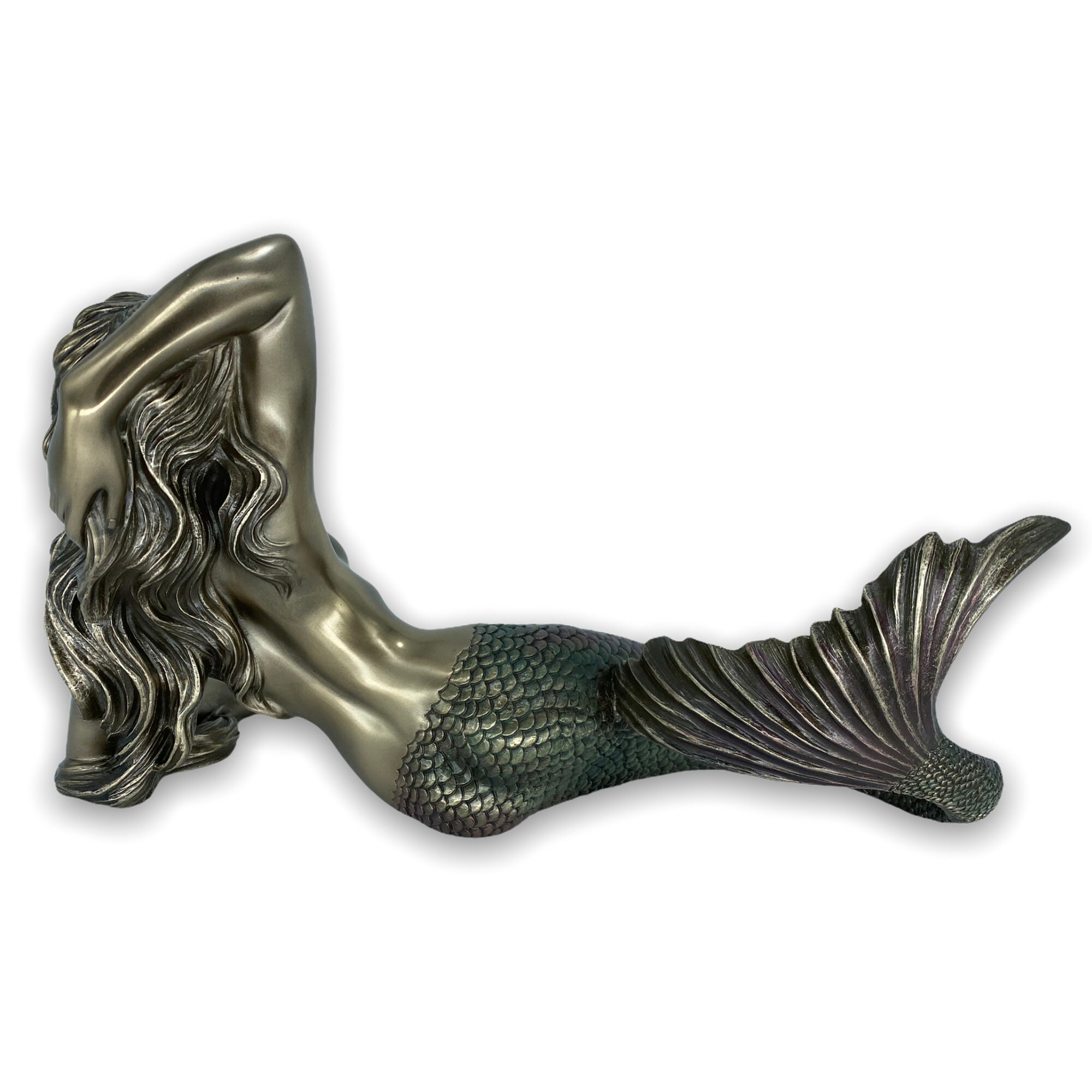 bronze mermaid figurine