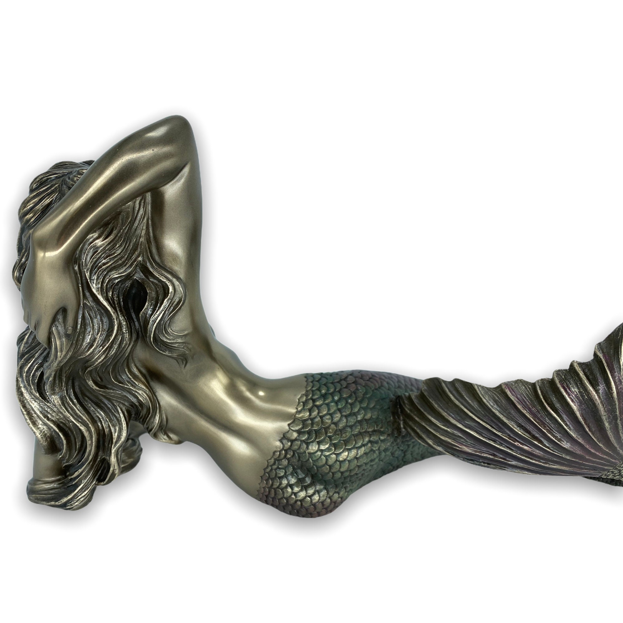 bronze mermaid figurine