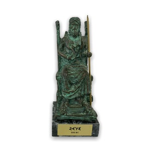 Zeus On the Throne / Bronze Statue 14cm