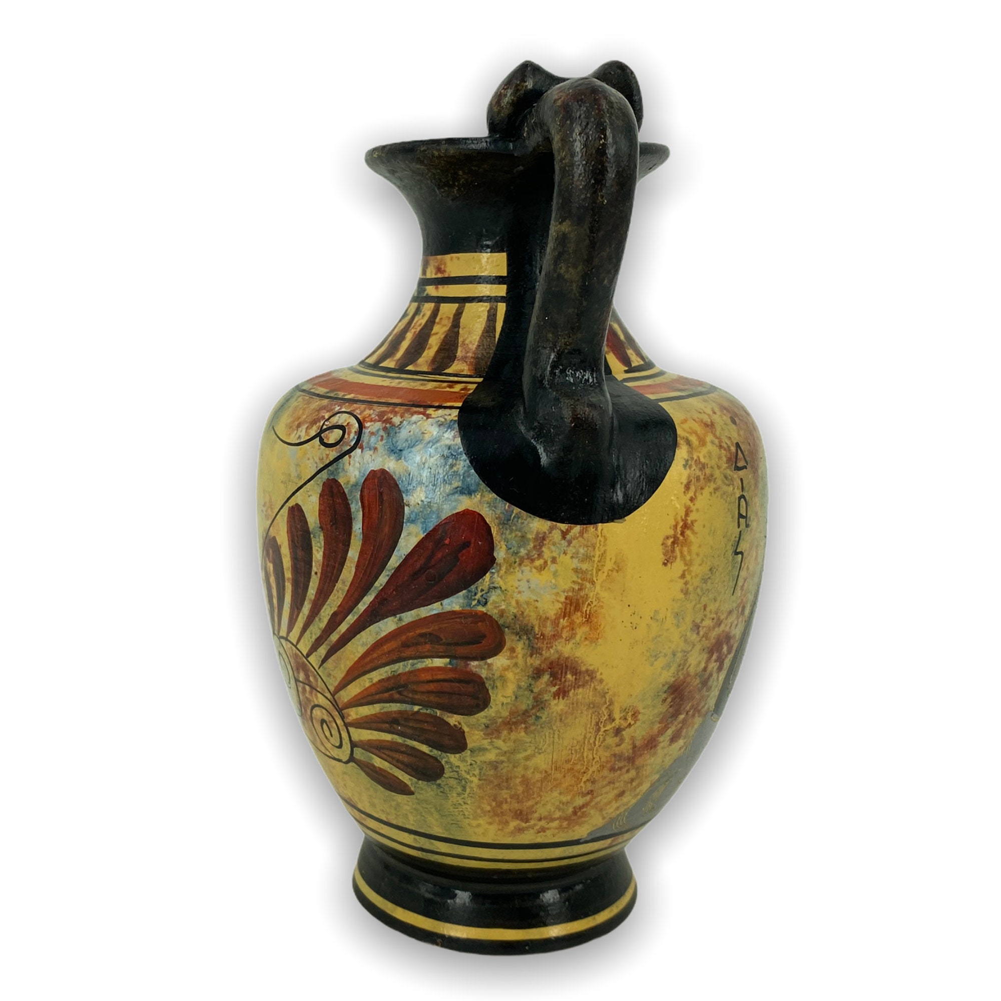 Greek Terracotta Vase With Greek God ZEUS Handmade and Hand Etsy