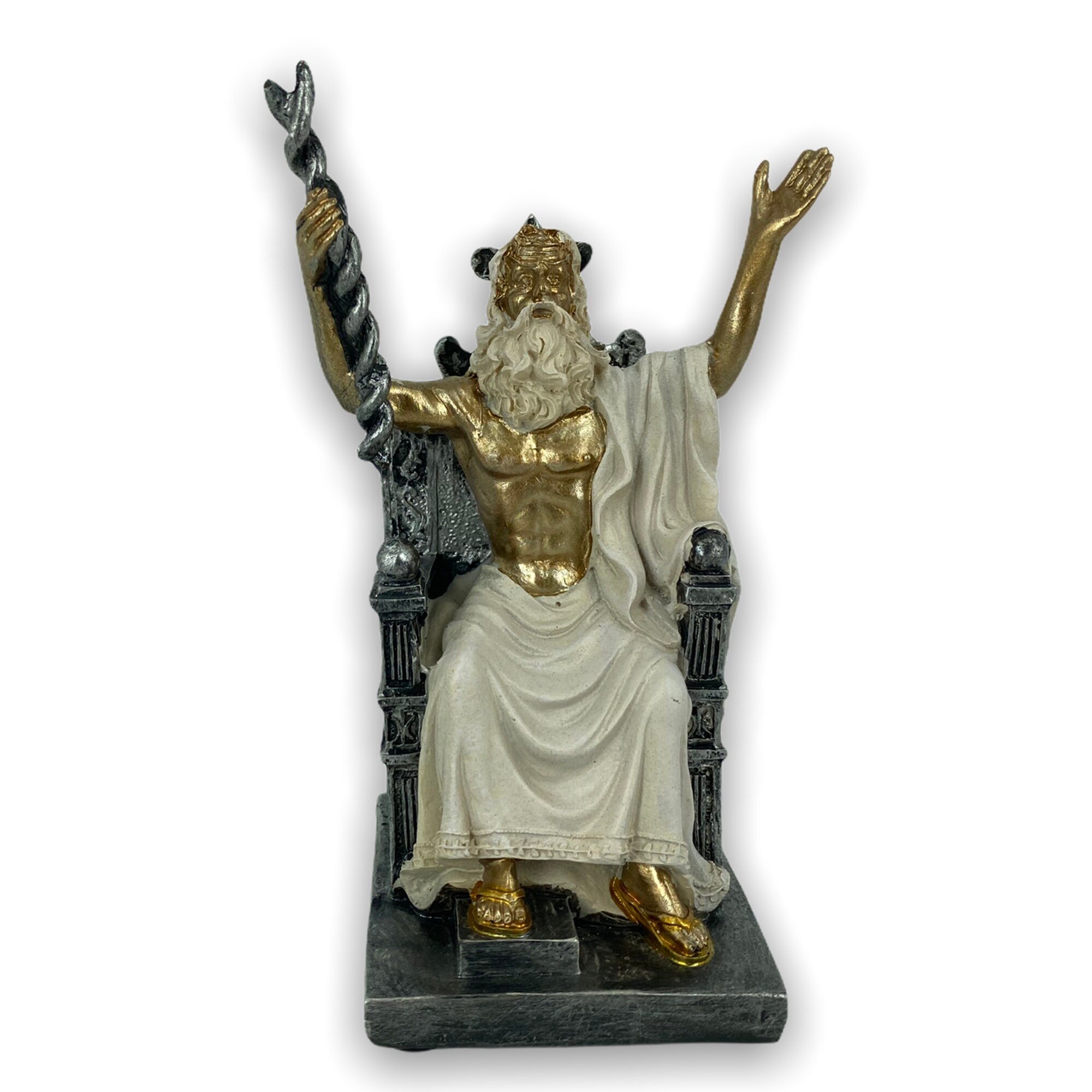 Zeus On the Throne King of the Greek Gods Figurine 14cm Etsy