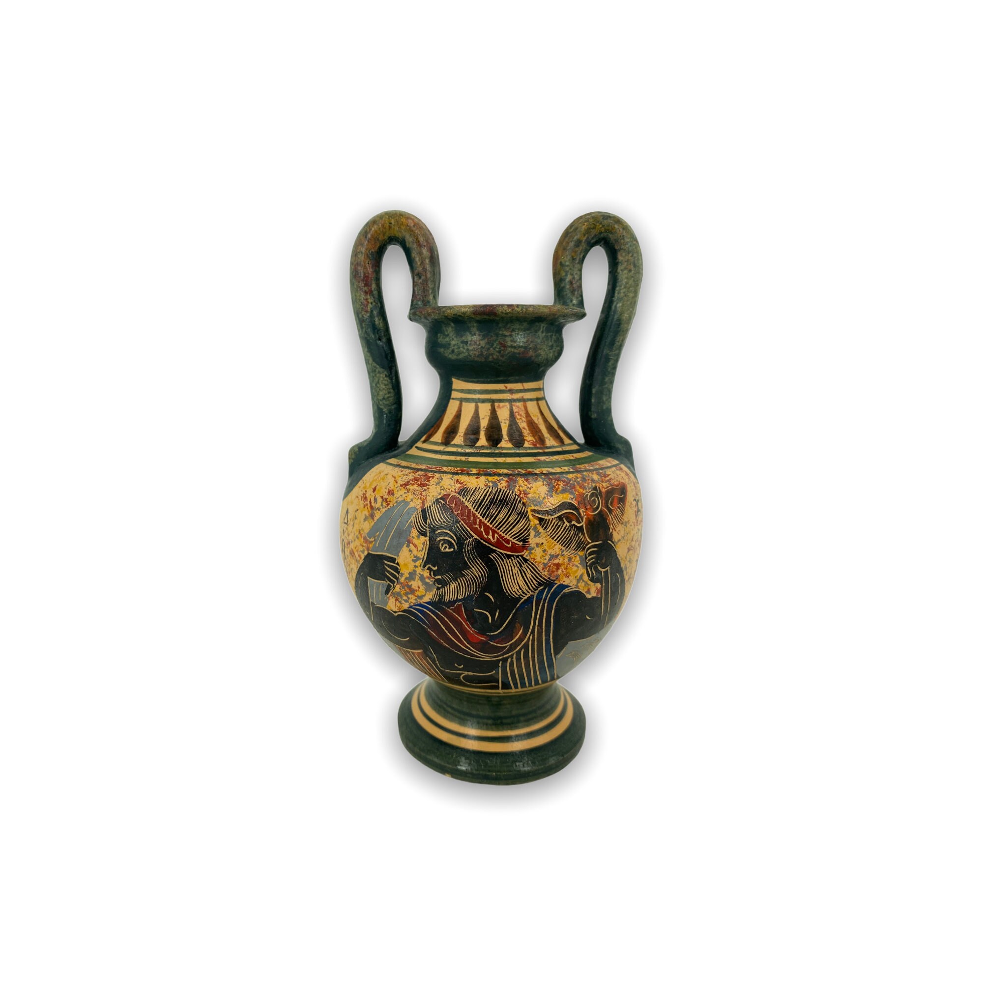 Greek Terracotta Vase With Greek God Zeus Handmade and Hand Etsy