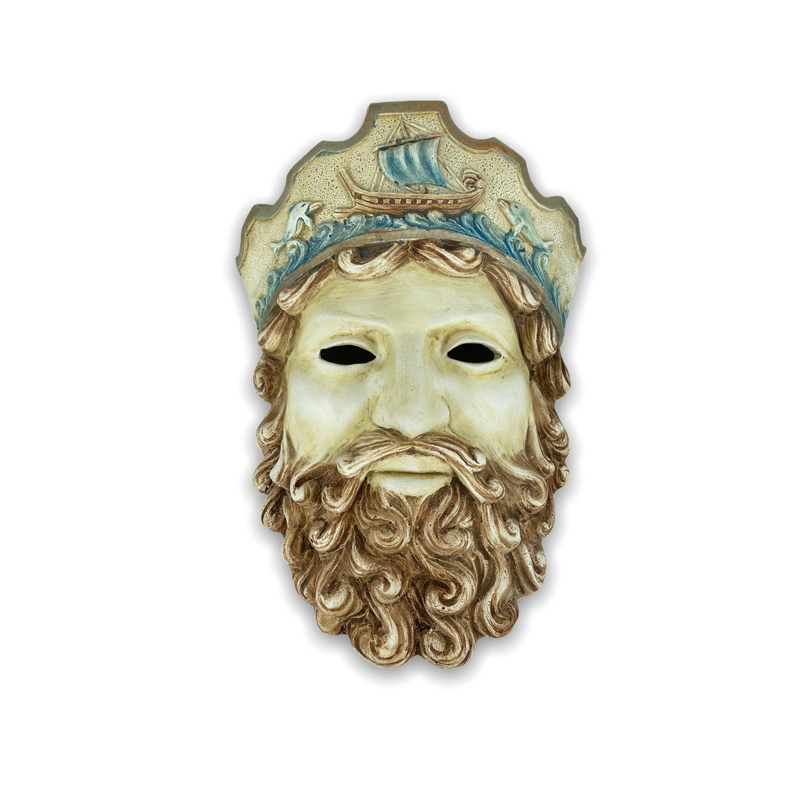 Poseidon Wall Mask Greek Olympian King of the Sea Handmade and - Etsy