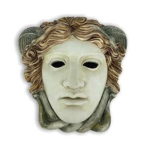 Medusa Greek Mythological Monstrous Gorgon Handmade and Hand painted theatrical Mask 28cm/11.02inches