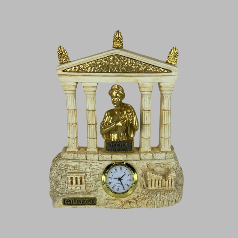 Clock with Goddess Hera Handmade 18cm Clock with Goddess Hera Handmade 18cm