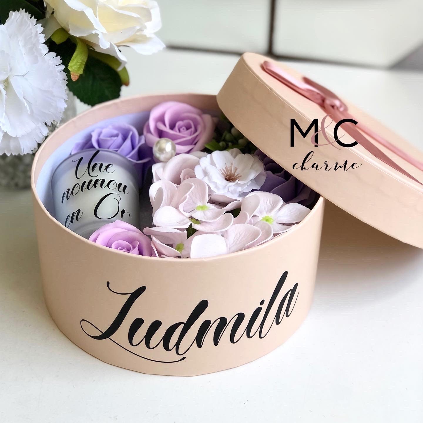 Boîte Personnalisée + Bougie | Violet