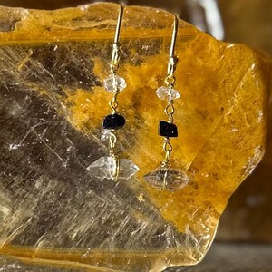 Minimalist earrings, Dainty Sterling earrings, Handmade Jewelry, Birthstone earrings for Women, Simple Sterling earrings, Herkimer