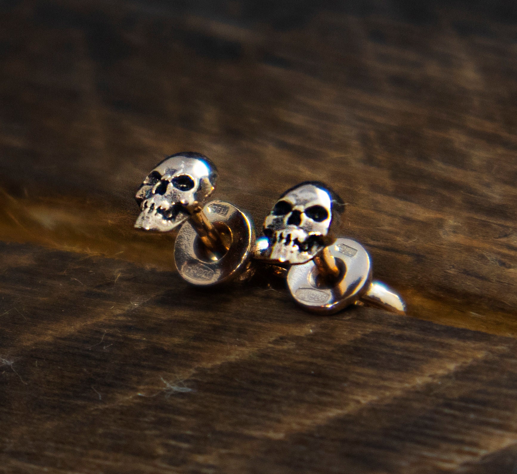 Tiny Skull Earrings-Mini Skull Earrings-Sterling Silver | Etsy
