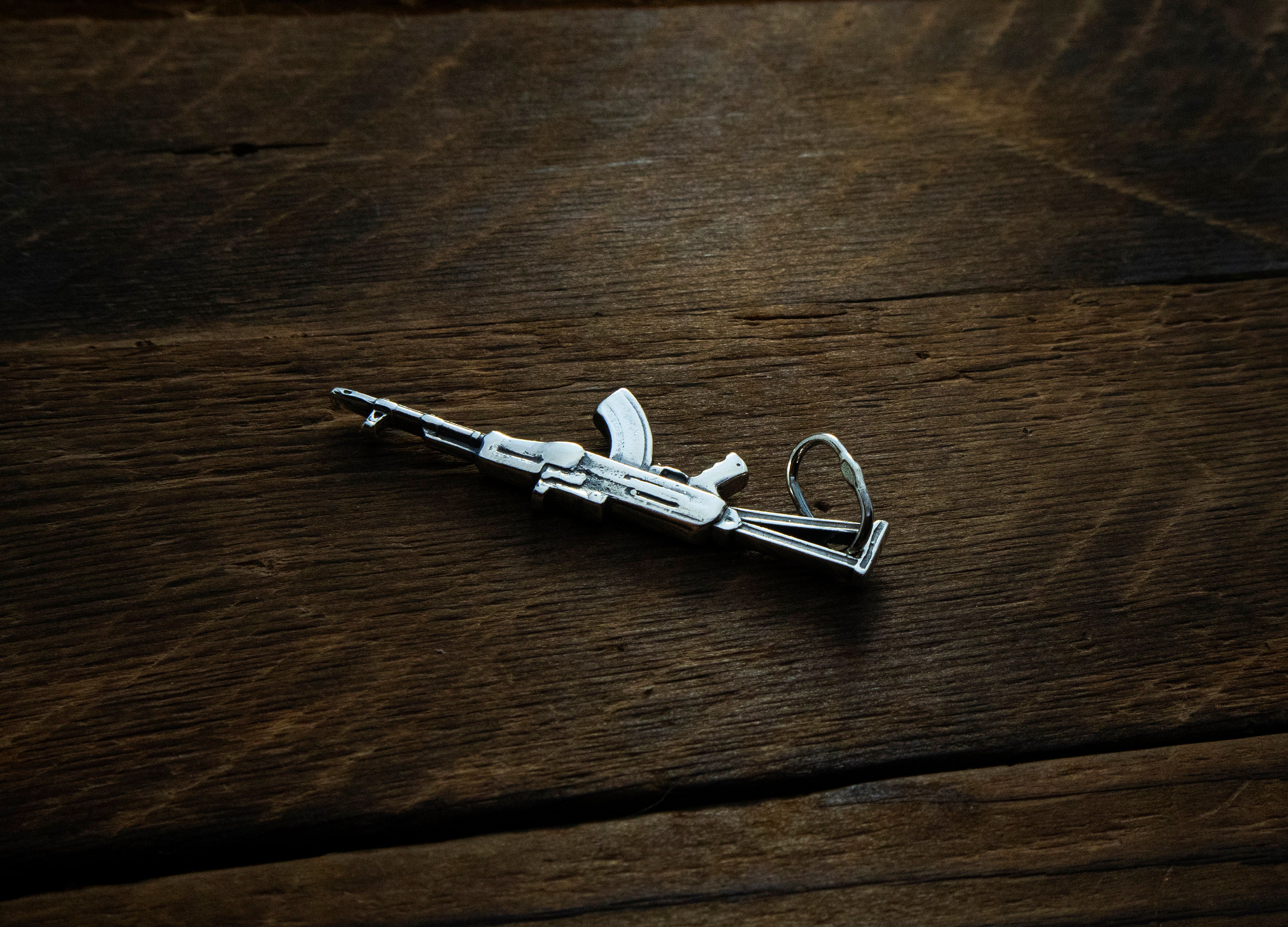 AK 47 Pendant in Silver AK47 Sterling Silver 925 Machine Gun Etsy UK