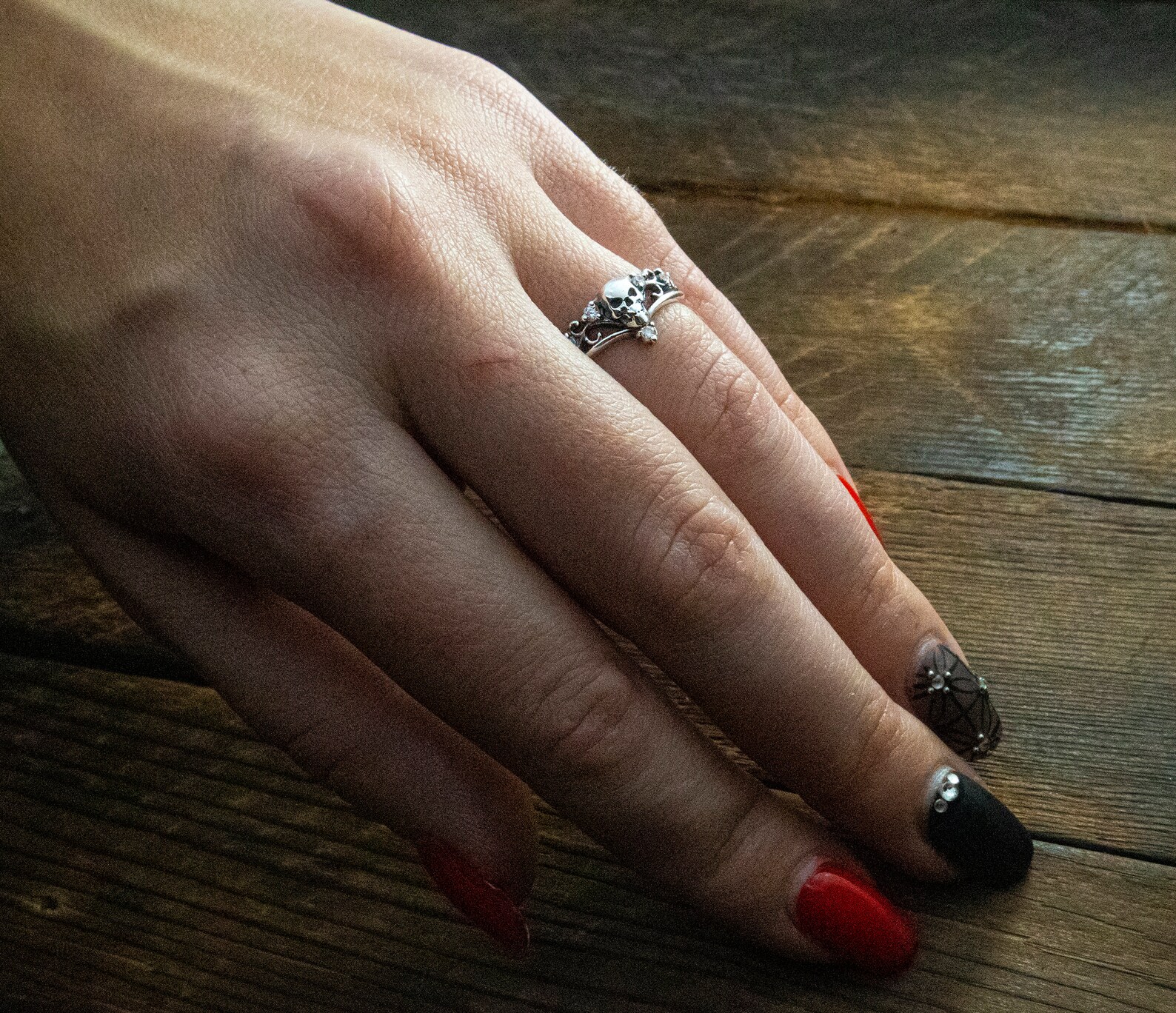 Punk Rings Wedding Rings Proposal Promise Ring Gothic Love Etsy