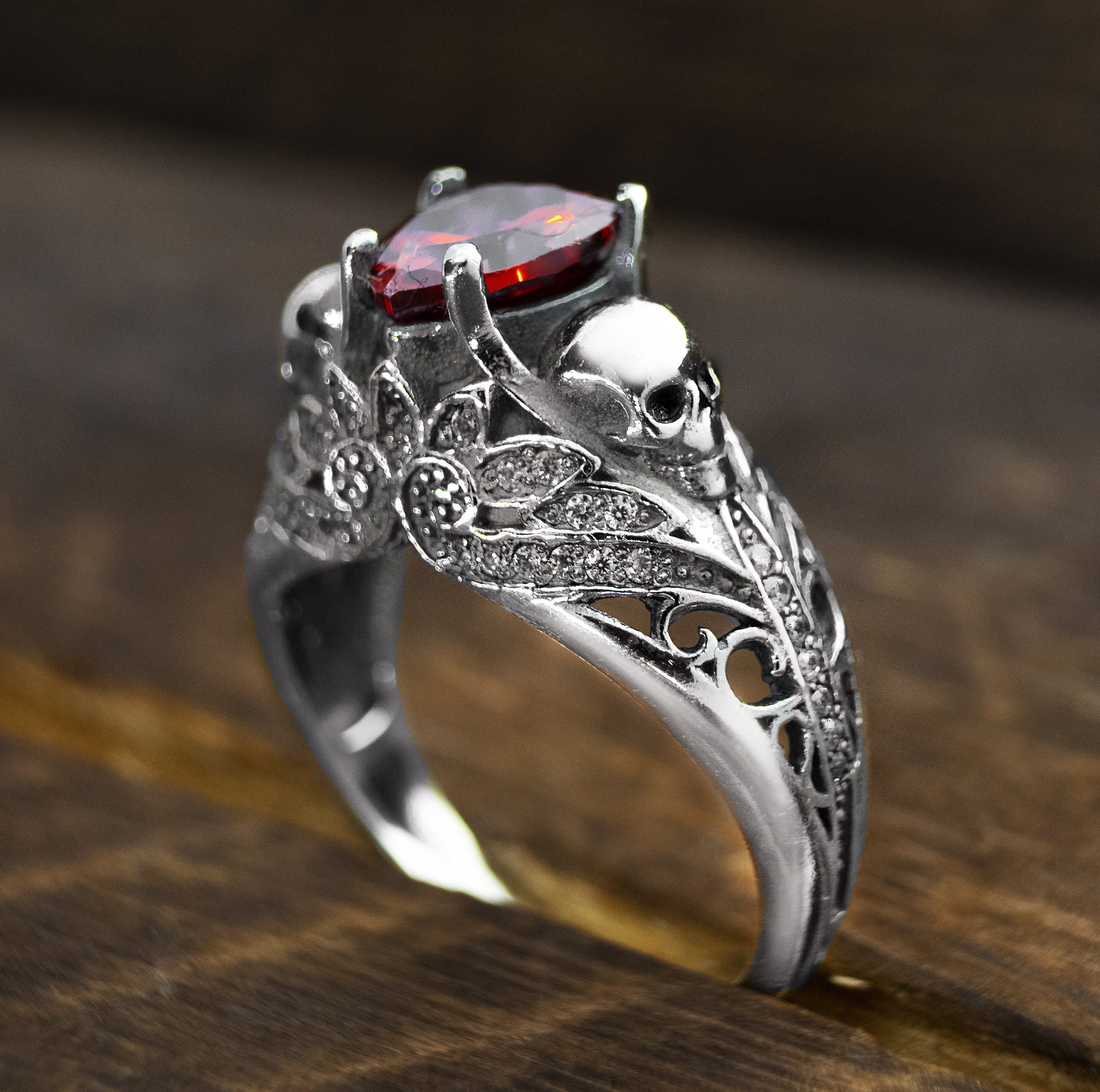 Punk Rings Wedding Rings Proposal Promise Ring Gothic Love Etsy