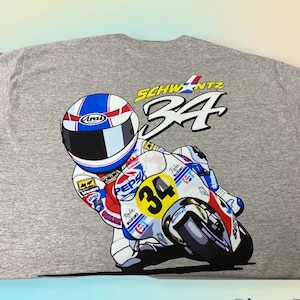 De iconische Kevin Schwantz Moto Gp Legend - cartoon-T-shirt