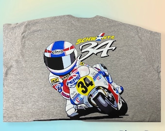 The Iconic Kevin Schwantz  Moto Gp Legend - cartoon T shirt