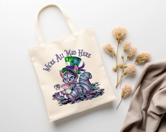 Cheshire Cat, Alice in Wonderland, Tote Bag