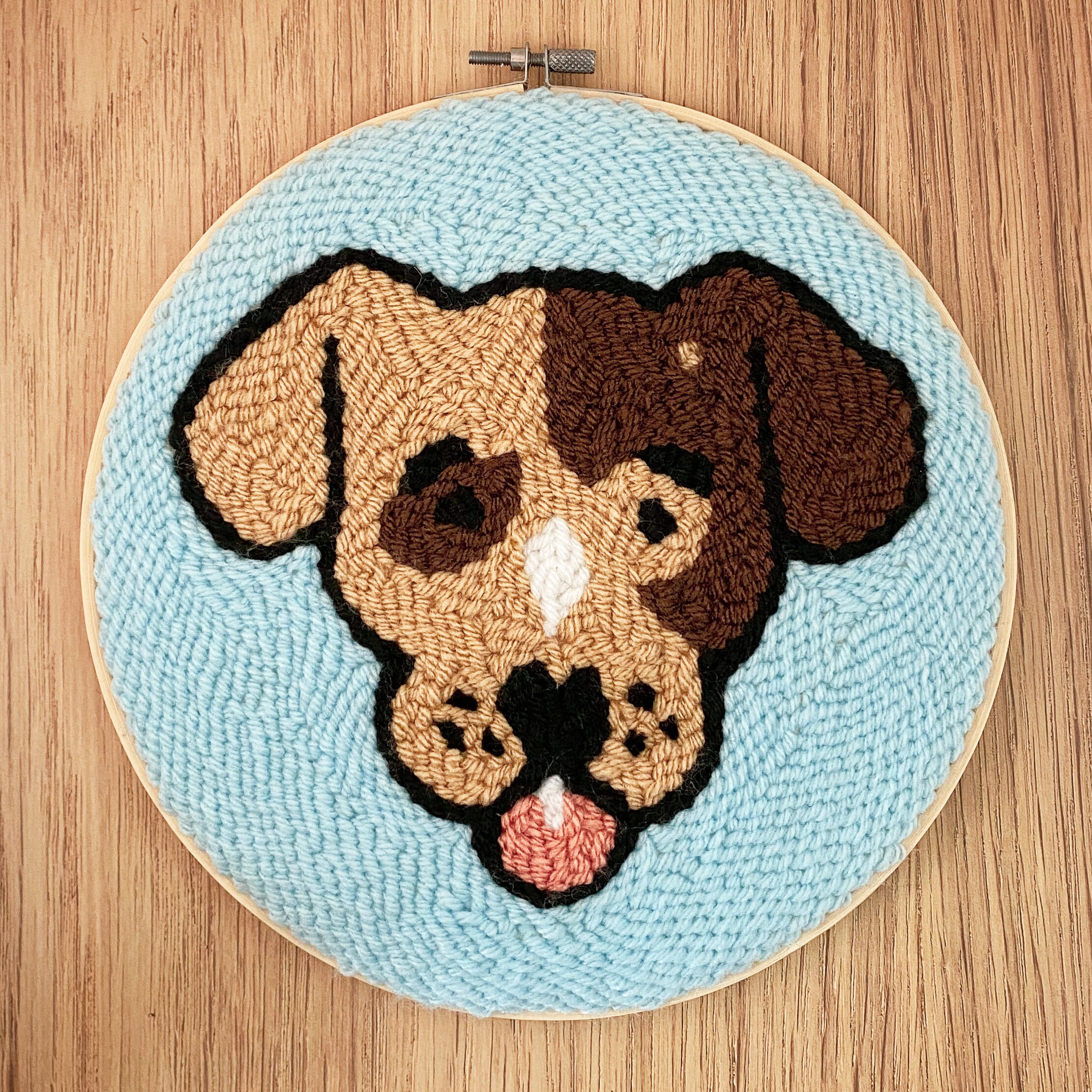 CUSTOM Dog Portrait Punch Needle Wall Hanging Etsy